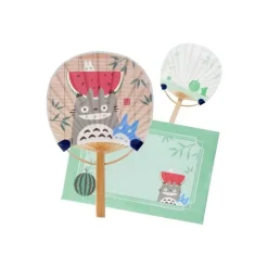 New Bamboo Fan & Letter Set Totoro with Watermelon - My Neighbor Totoro Accessories