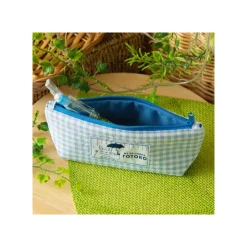Outlet Blue checkered Pencil case - My Neighbor Totoro Storage