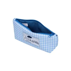 Outlet Blue checkered Pencil case - My Neighbor Totoro Storage