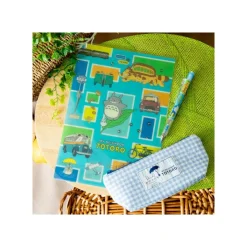 Outlet Blue checkered Pencil case - My Neighbor Totoro Storage