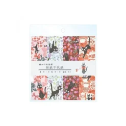 Discount Chiyogami Paper Jiji & Flowers - Kiki's Delivery Service Postcards And Letter Papers