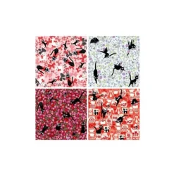 Discount Chiyogami Paper Jiji & Flowers - Kiki's Delivery Service Postcards And Letter Papers