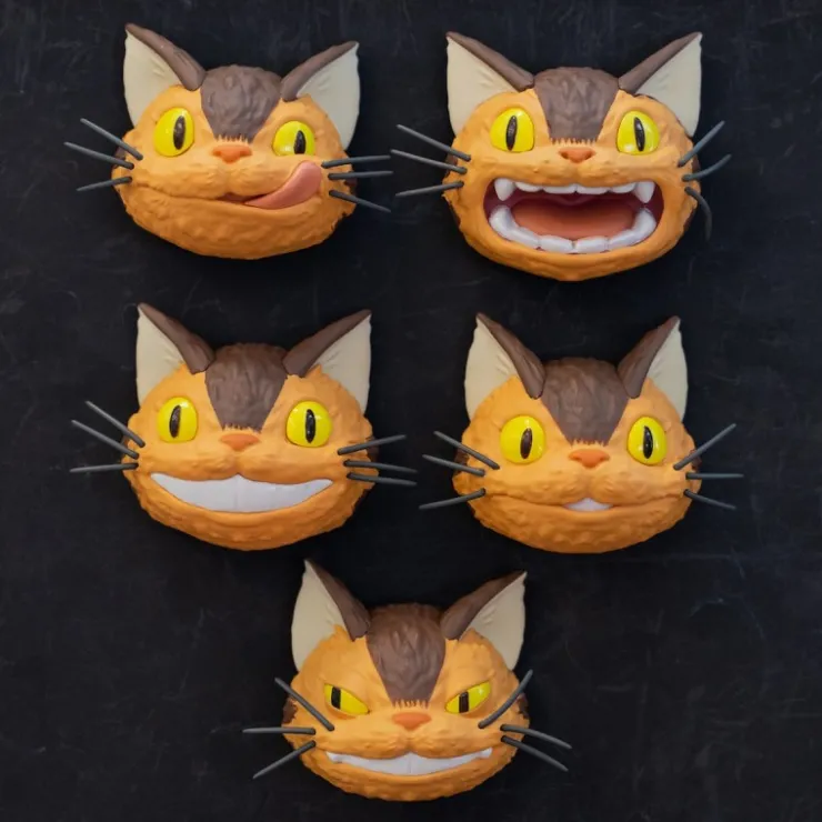 Clearance Collection Catbus faces Assorted 6 Magnets - My neighbor Totoro Magnets