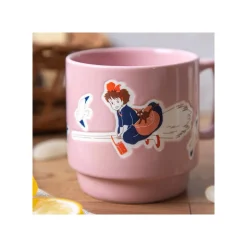 Clearance Coloful embossed mug Kiki on her broom - Kiki's Delivery Service Kitchenware