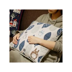 Online Cushion Big Totoro Blue & Green leaves 45x45 cm - My Neighbour Totoro Furniture