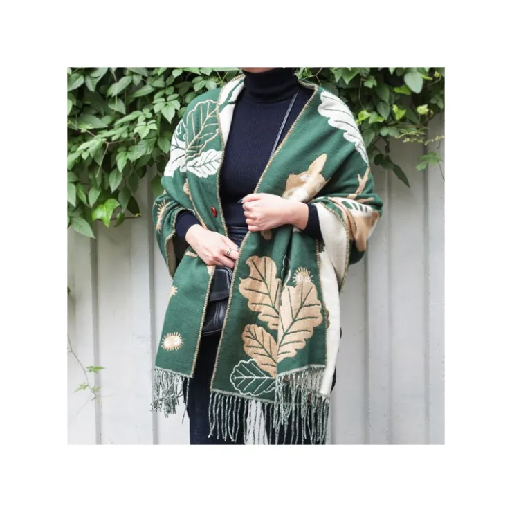 Outlet Dark Green Stole Oak leaves - My Neighbor Totoro Outfits