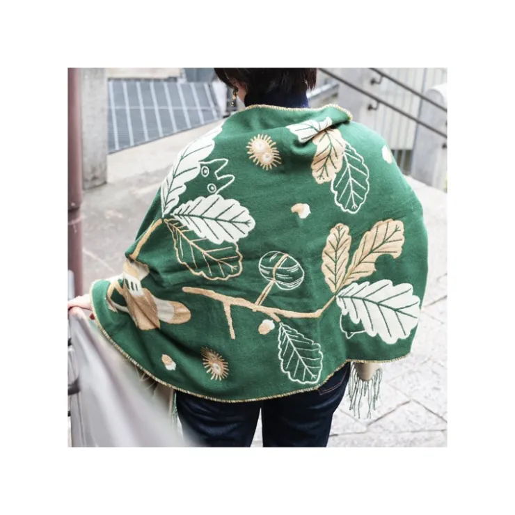 Outlet Dark Green Stole Oak leaves - My Neighbor Totoro Outfits