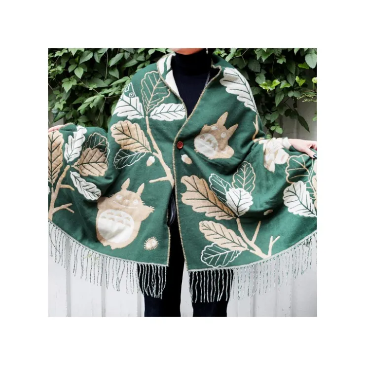 Outlet Dark Green Stole Oak leaves - My Neighbor Totoro Outfits