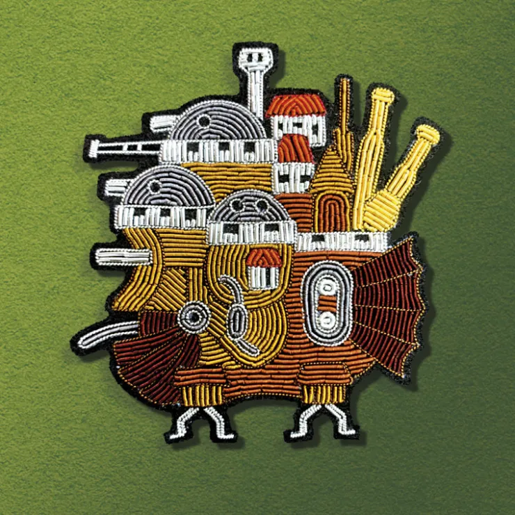 Online Embroidered Jewel Brooch Castle - Howl’s Moving Castle Pins