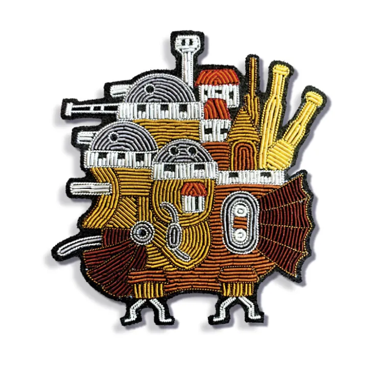 Online Embroidered Jewel Brooch Castle - Howl’s Moving Castle Pins