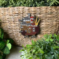 Online Embroidered Jewel Brooch Castle - Howl’s Moving Castle Pins