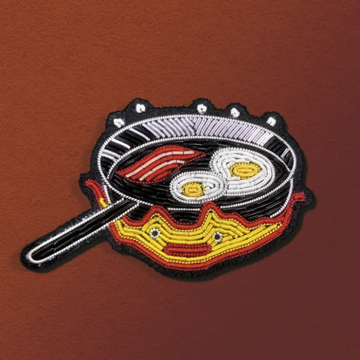 Embroidered Jewel Brooch Frying Pan - Howl’s Moving Castle Pins