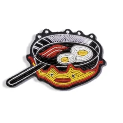 Embroidered Jewel Brooch Frying Pan - Howl’s Moving Castle Pins