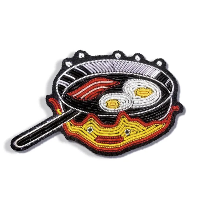 Embroidered Jewel Brooch Frying Pan - Howl’s Moving Castle Pins