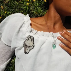 Outlet Embroidered Jewel Brooch Moro - Princess Mononoke Pins