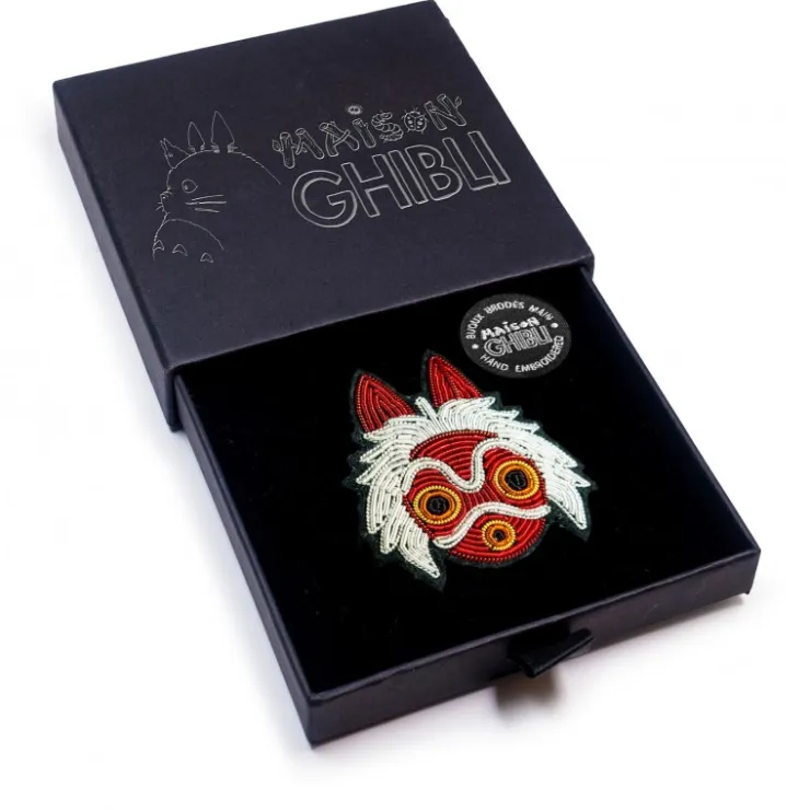 Best Embroidered Jewel Brooch San’s mask - Princess Mononoke Pins