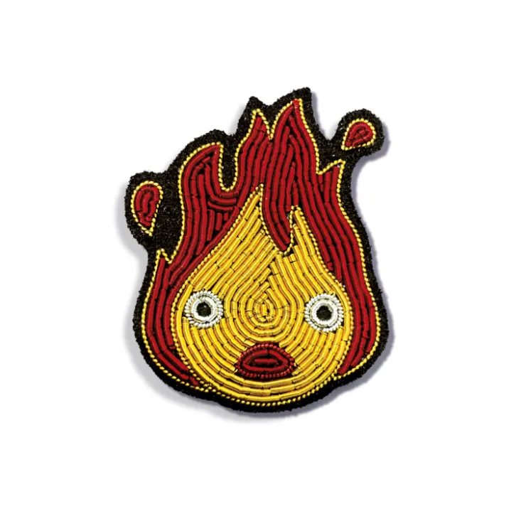 Online Embroidered Jewel Brooch Yellow Calcifer - Howl’s Moving Castle Pins