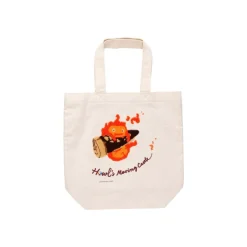 Hot Embroidery Canvas Tote bag Calcifer In A Hurry - Howl's Moving Castle Bags