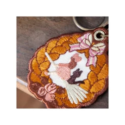Hot Embroidery Keychain Wreath of bread - Kiki's Delivery Service Keychains