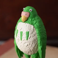 Hot Green Parakeet Figurine - The Boy and the Heron Figurines
