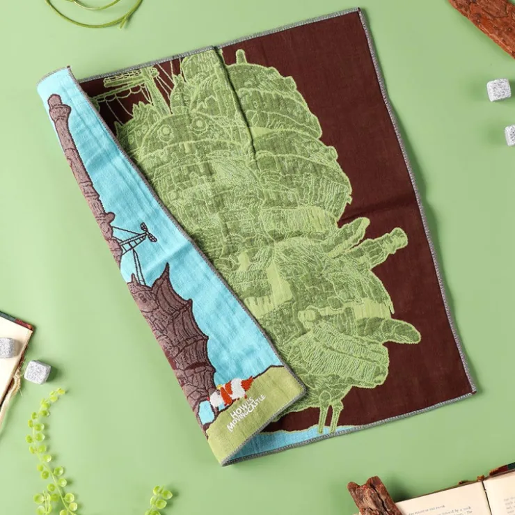 Hot Imabari Handkerchief Hauru’s Castle 40x40 cm - Howl's MovingCastle Outfits