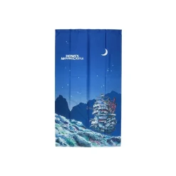 Japanese Curtain Moonlit Night - Howl's Moving Castle Wall Decoration