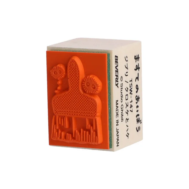 Clearance Kurosuke & Paintbrush Wood stamp - My Neighbor Totoro Small Equipment