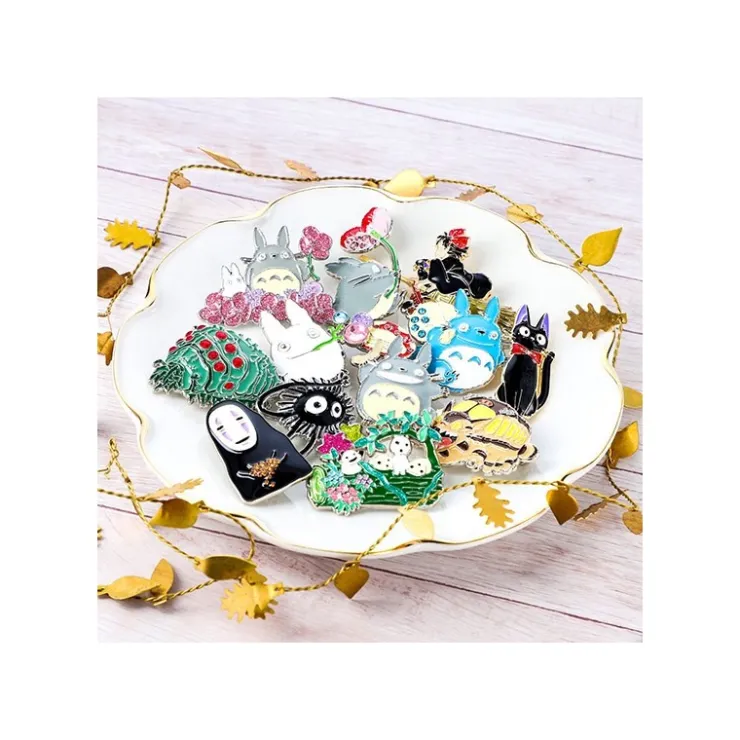Best Metal Brooch Totoro Flower - My Neighbor Tororo Pins