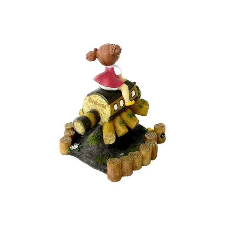 Hot MINI FIGURE MEI AND CAT BUS WOODEN HOUSE - MY NEIGHBOR TOTORO Statues