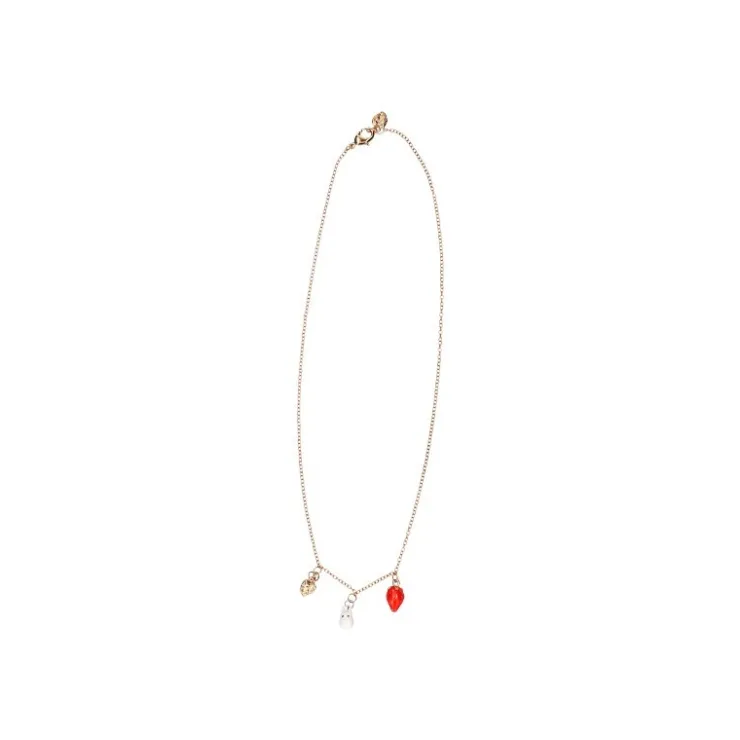 Clearance Necklace Strawberry and White Totoro - My Neighbor Totoro Jewellery
