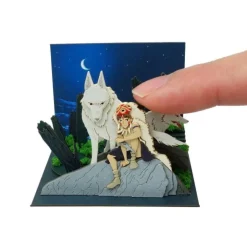 Online Paper Craft San and Moro under the moon - Princess Mononoke Arts And Crafts