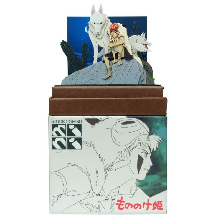 Online Paper Craft San and Moro under the moon - Princess Mononoke Arts And Crafts