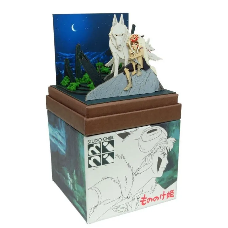 Online Paper Craft San and Moro under the moon - Princess Mononoke Arts And Crafts