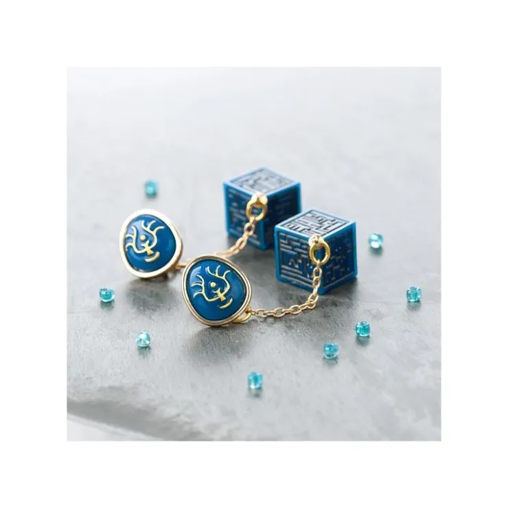 Pierced earrings Accessory series Volucite crystal & Keystone - Castl Jewellery
