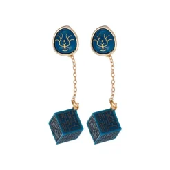 Pierced earrings Accessory series Volucite crystal & Keystone - Castl Jewellery