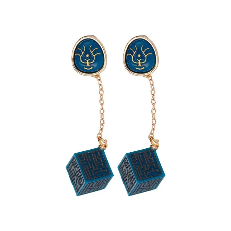 Pierced earrings Accessory series Volucite crystal & Keystone - Castl Jewellery