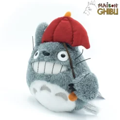Plush Totoro With Red Umbrella - My Neighbor Totoro Classic Plush