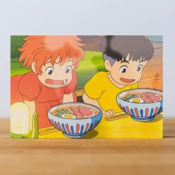 Hot Postcard Ponyo & Sosuke ramen - Ponyo on the Cliff Postcards And Letter Papers