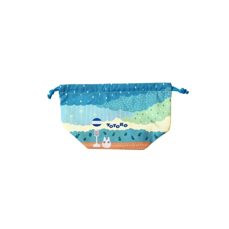 Clearance Satchel with ring Totoro under the rain 17 x 26 cm - My Neighbor Toto Bags