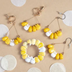 Outlet Small Totoro & Corn Clipped Earrings - My Neighbor Totoro Jewellery