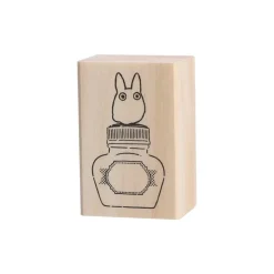 Small Totoro & Ink bottle Wood stamp - My Neighbor Totoro Small Equipment