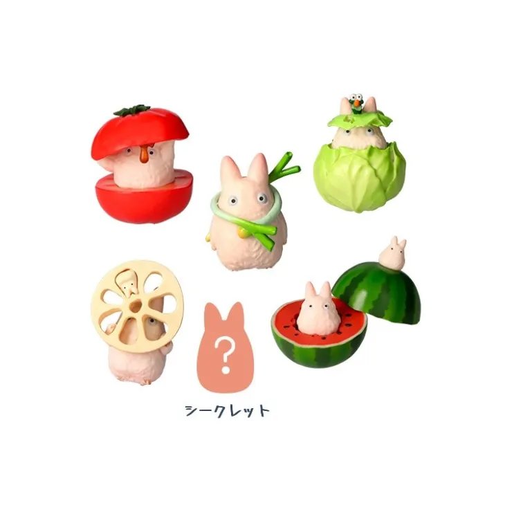 Best Small Totoro & Vegetables Collect of 6 figurines - My Neighbor Totoro Figurines