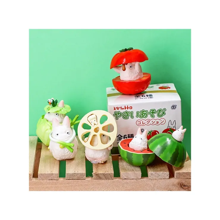 Best Small Totoro & Vegetables Collect of 6 figurines - My Neighbor Totoro Figurines