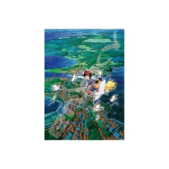 Online Stained glass Puzzle 500P Koriko City's Sky - Kiki’s Delivery Service Jigsaw Puzzle