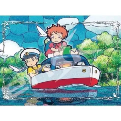 Outlet Stained glass Puzzle 208P Ponyo & Sosuke on the boat - Ponyo on the C Jigsaw Puzzle
