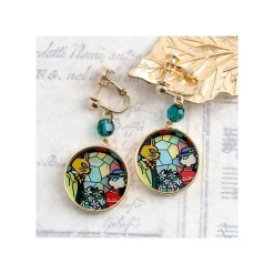 Outlet STAINED GLASS SERIES - EARRINGS LOUISE&BARON -WHISPER OF THE HEART Jewellery