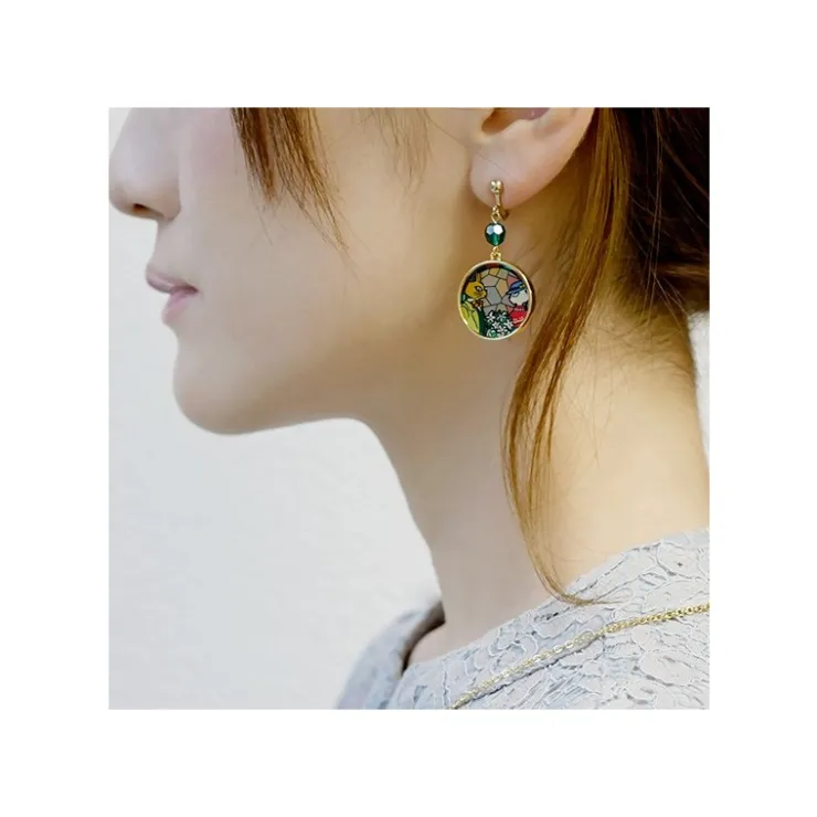 Outlet STAINED GLASS SERIES - EARRINGS LOUISE&BARON -WHISPER OF THE HEART Jewellery
