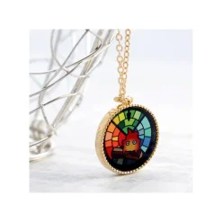 Sale STAINED GLASS SERIES - PENDANT CALCIFER-HOWL'S MOVING CASTLE Jewellery