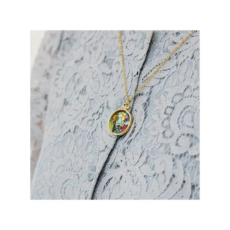 Clearance STAINED GLASS SERIES - PENDANT LOUISE & BARON-WHISPER OF THE HEART Jewellery