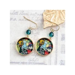 Best Stained Glass Series - Pierced Earrings - Whisper of the Heart Jewellery